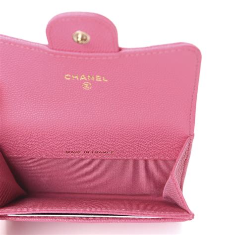 chanel card holder pink caviar|CHANEL Caviar Quilted Card Holder Pink .